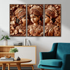 Indian Woman Statue Wall Art Canvas Print