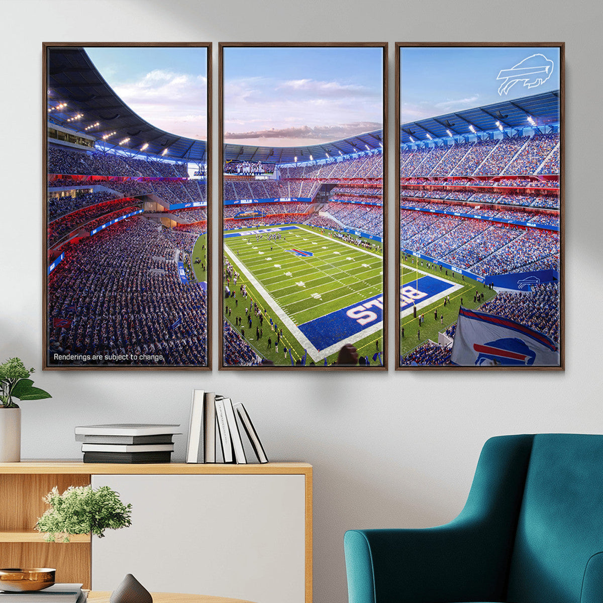 Buffalo Bills Football Team Print Canvas, Buffalo Highmark Stadium