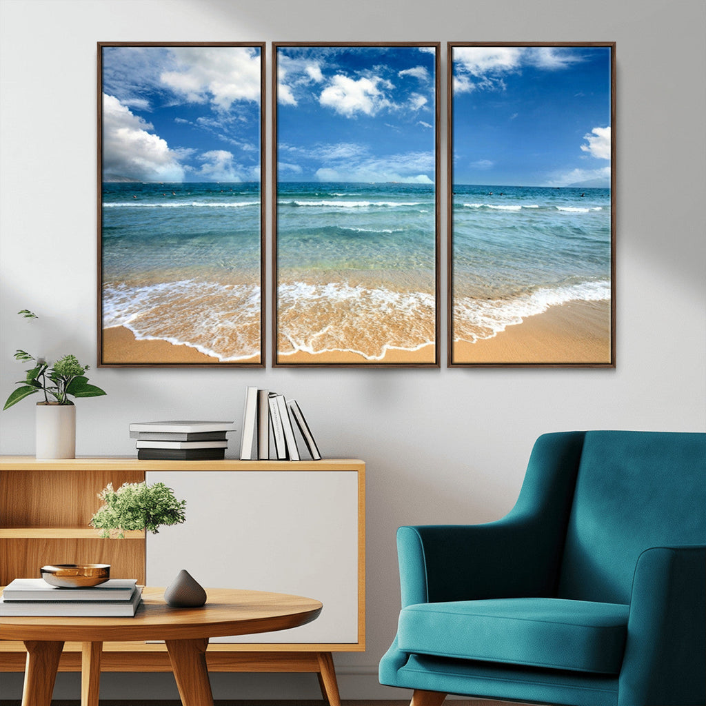 Sea View From the Beach Canvas Print