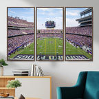 TCU Horned Frogs Football Team Print, Fort Worth Amon G. Carter Stadium, Framed and Ready to Hang