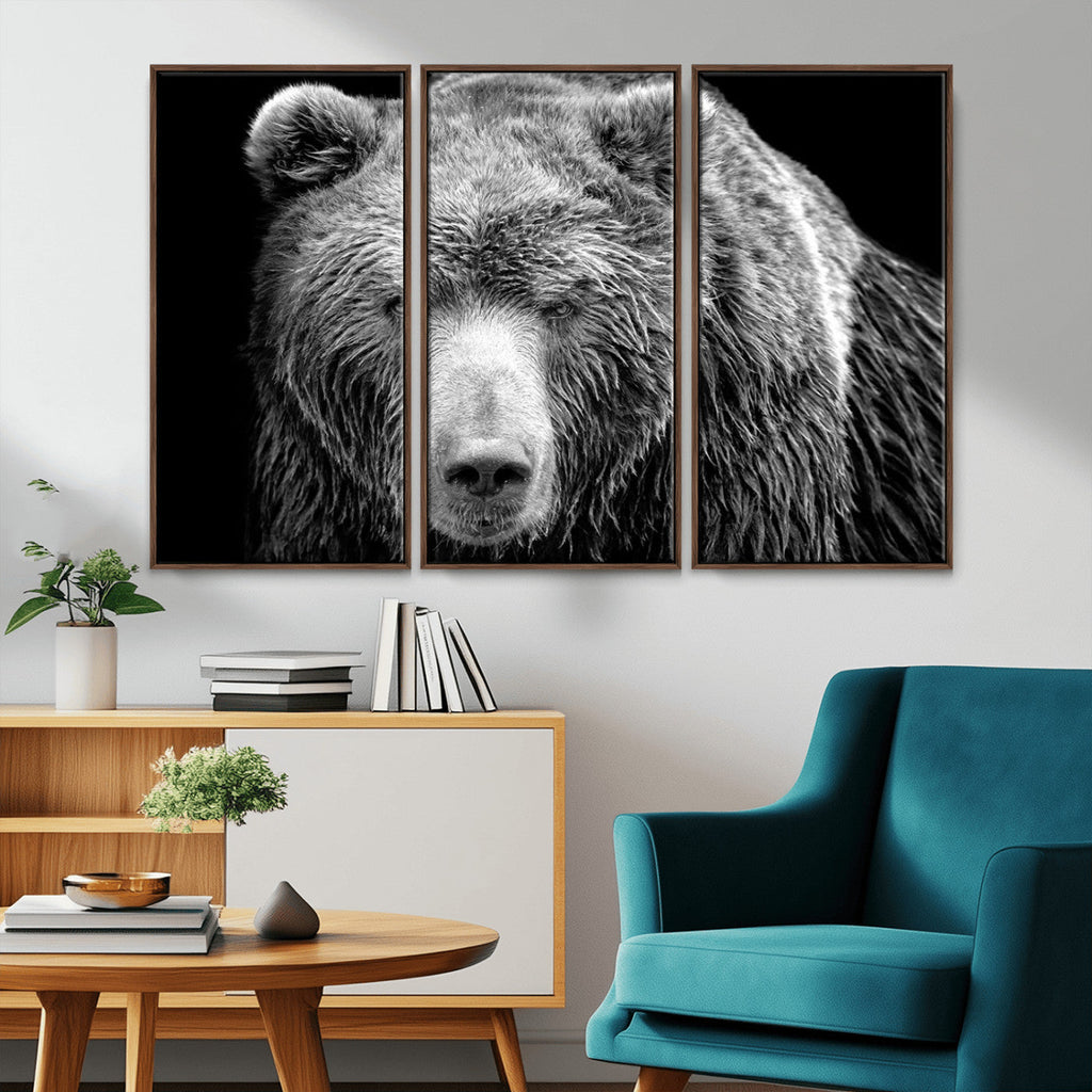 399 Grizzly Bear Canvas Print, Ready to Hang Wall Art