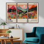 Yayoi 1986 Wall Art Print, Vibrant Wabi Sabi Japanese Abstract Design