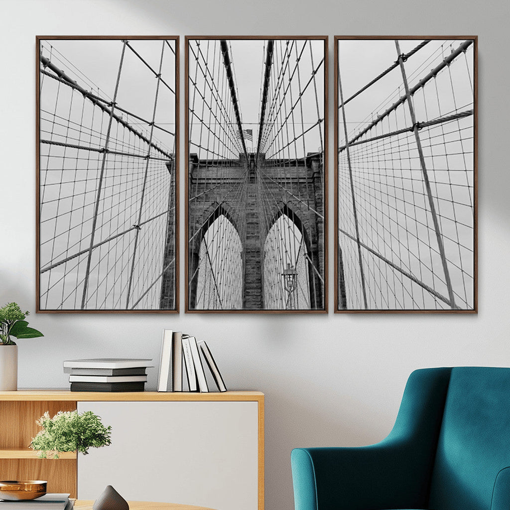 Large Brooklyn Bridge Wall Art Canvas Print