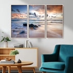 Serene Weather On The Beach Wall Art Canvas Print