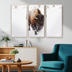 Bison Winter Wall Art Canvas Print For Farmhouse Decor