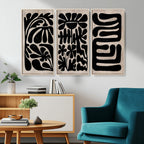 Canvas Print Wall Art Abstract Art Boho, Framed Boho Art