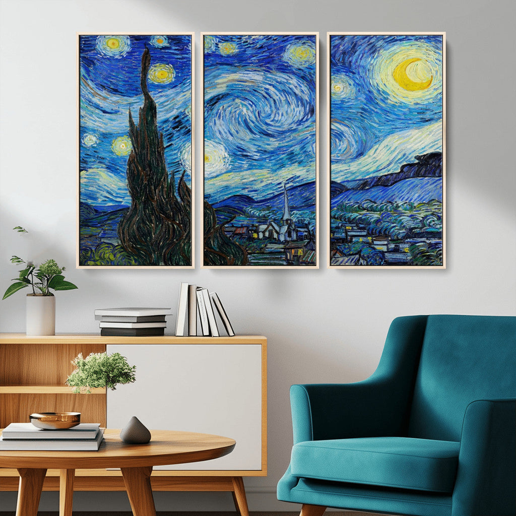Vincent Van Gogh The Starry Night Abstract Wall Art Canvas Print