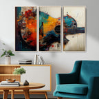 Abstract Guitar Wall Art Canvas | Vibrant Music-Inspired Art for Living Room or Studio