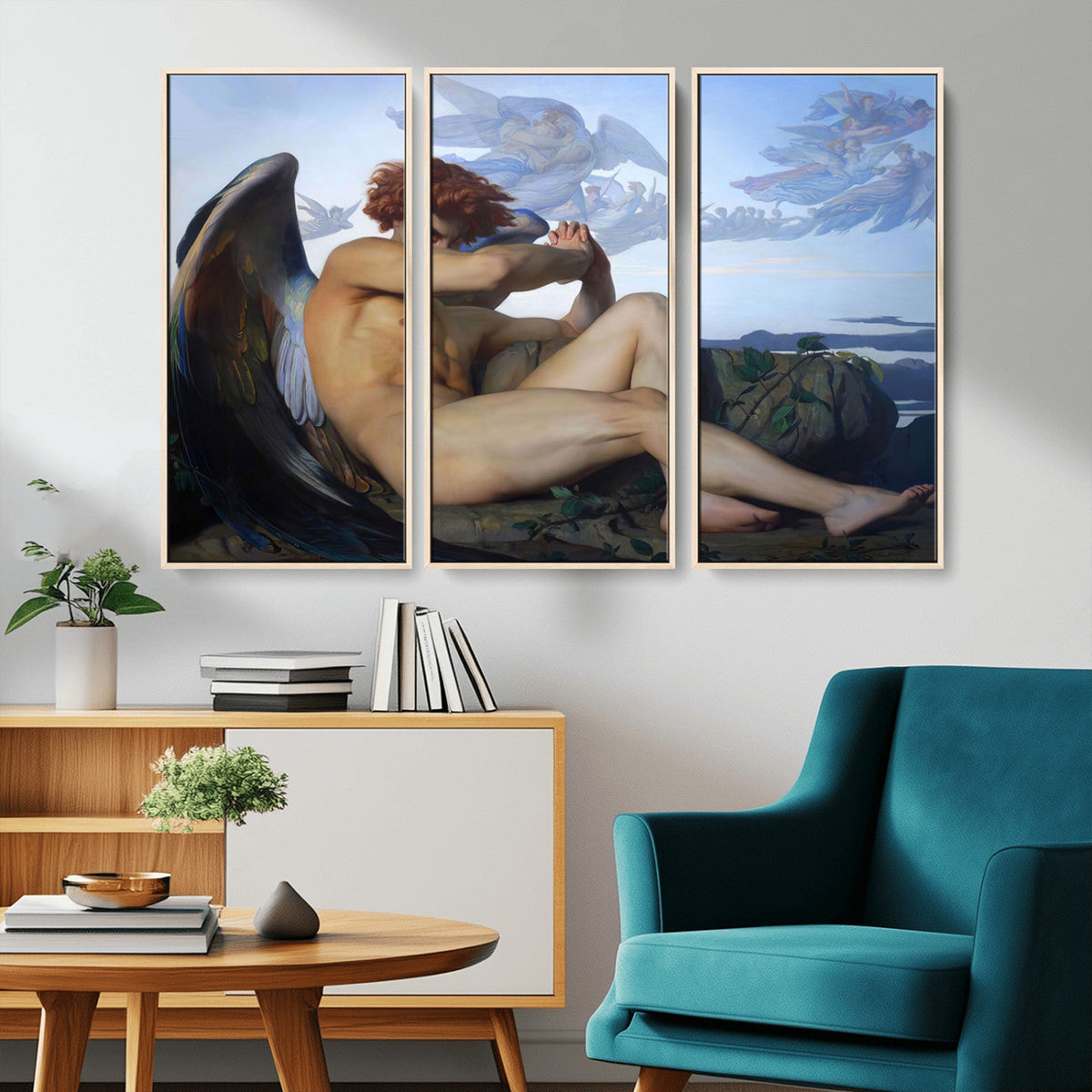 Fallen Angel Wall Art Canvas Print, Alexandre Cabanel Classic Art Reproduction