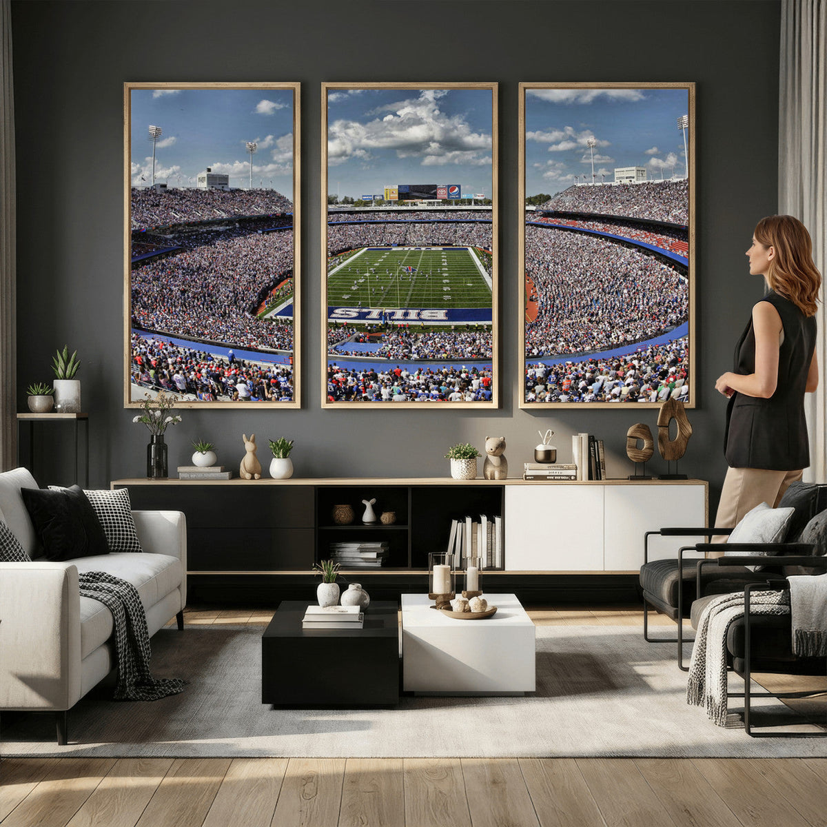 Buffalo Bills Highmark Stadium Wall Art Canvas Print, Bills Game Day Decor
