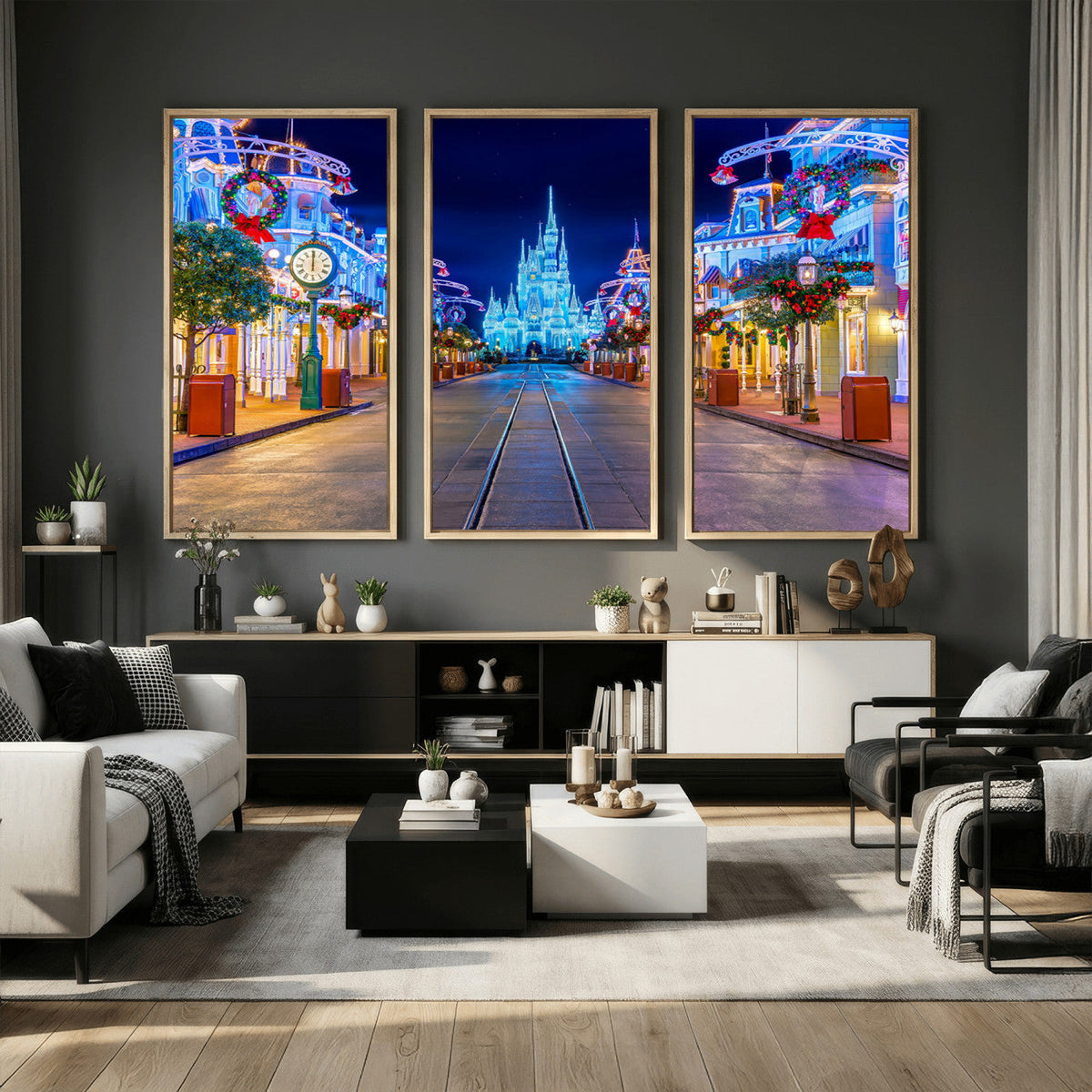 Disney Castle Wall Art | Large Magic Kingdom Canvas Artwork