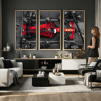 Ferrari Pit Stop Canvas Wall Art | Precision and Speed