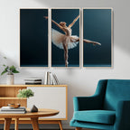 Ballet Dancer Wall Art | Framed Graceful Pose Canvas