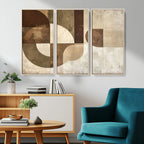 Wabi Sabi Geometric Wall Art | Abstract Modern Minimalist Canvas Print