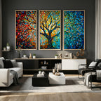 Yggdrasil Tree of Life Wall Art Print | Mosaic Style Canvas Wall Art