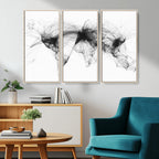 Flight Routes Air Traffic Map Canvas Wall Art, World Flight Routes Print