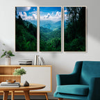 Tropical Jungle Wall Art Canvas Print | Framed Lush Valley