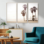 Coastal Light Wall Art Canvas Print, Framed Relaxing Shoreline Art, Minimalist Ocean Tropical Decor
