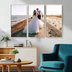 Personalized Custom Photo Wall Art Canvas Print, Unique Picture Design 3 Panel Set