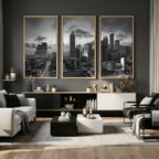 Atlanta Skyline Wall Art Canvas Print, Atlanta Downtown Night Cityscape