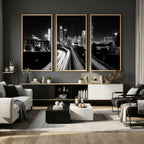 Atlanta Skyline Wall Art Canvas Print, Atlanta Downtown Night Cityscape