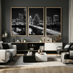 Austin Skyline Wall Art Canvas Print, Austin Downtown Night Cityscape