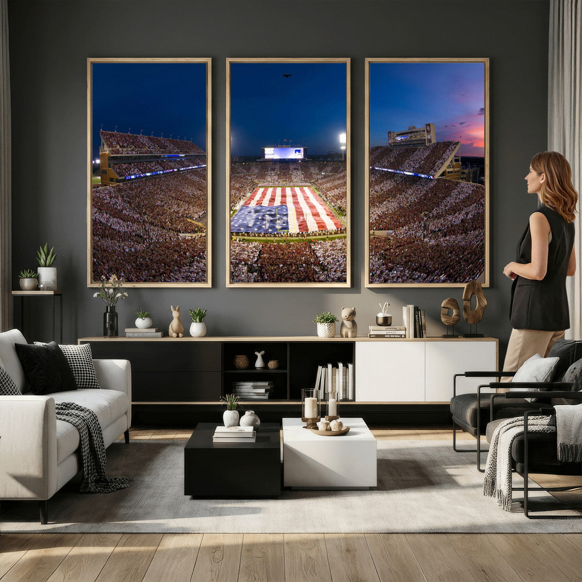 Oklahoma Sooners Memorial Stadium Wall Art Canvas Print