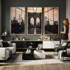 Brooklyn Bridge Canvas Wall Art, New York City Skyline Photography