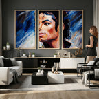 Abstract Michael Jackson Photo Wall Art Canvas Print