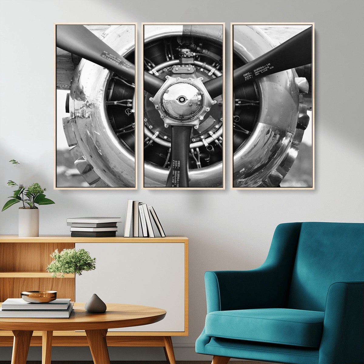 Vintage Airplane Wall Art Canvas Print