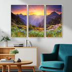 Mountain and Spring Wall Art Canvas Print
