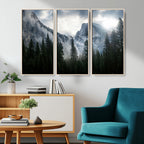 Wall Art Foggy Forest Landscape Canvas Print