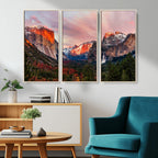 Yosemite Half Dome Wall Art Canvas Print El Capitan
