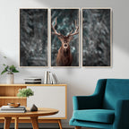 Wall Art Deer Art Animal Canvas, Framed Wall Art Deer Canvas