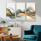 Abstract Wave Canvas Wall Art | Fluid Contemporary Elegance in Motion
