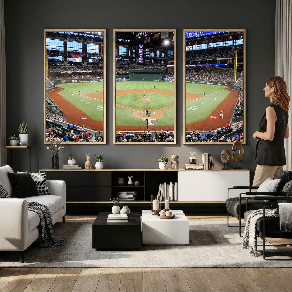 Texas Rangers Baseball Team Print, Arlington Globe Life Field Stadium Wall Art