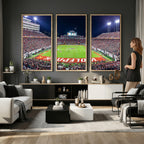 Wolfpack Football Team Print, Raleigh Carter-Finley Stadium