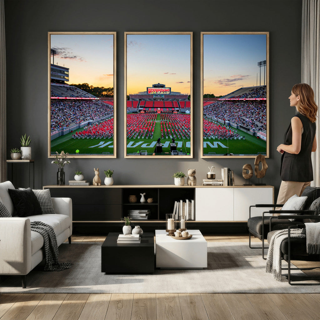 NC State Wolfpack Football Team Print Wall Art, Raleigh