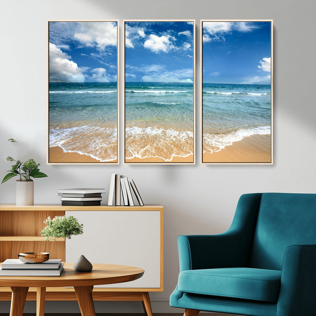 Sea View From the Beach Canvas Print