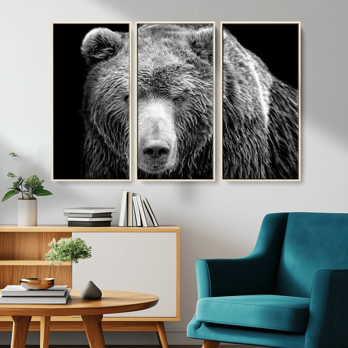 399 Grizzly Bear Canvas Print, Ready to Hang Wall Art