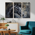 Large Abstract Horse Wall Art Canvas Print, Farmhouse Wall Art