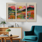 Yayoi Kusama 1986 Wall Art Print, Wabi Sabi Japanese Vibrant Abstract Landscape Canvas