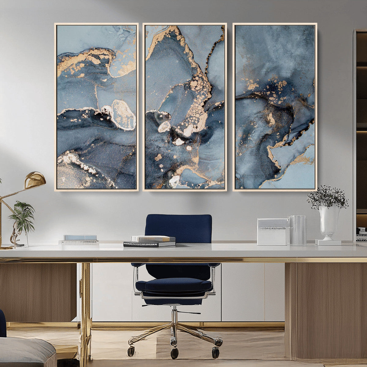 Multipanel Marble Fluid Effect Wall Art Abstract Canvas Wall Art Print