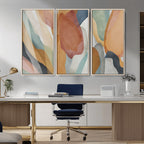 Boho Wall Art Canvas Print Set, Watercolor Boho Wall Art