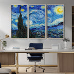 Vincent Van Gogh The Starry Night Abstract Wall Art Canvas Print