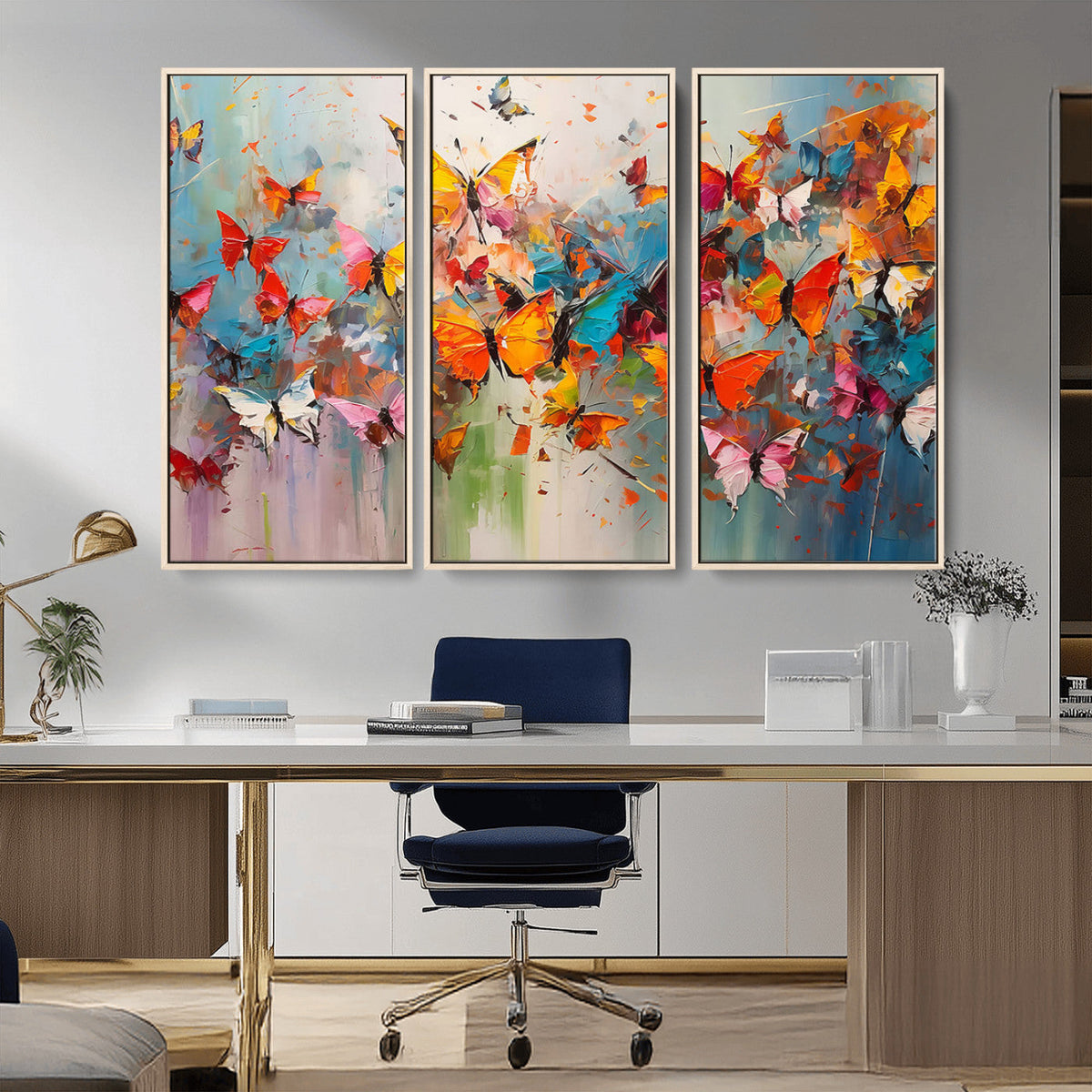 Abstract Butterfly Wall Art Canvas Print