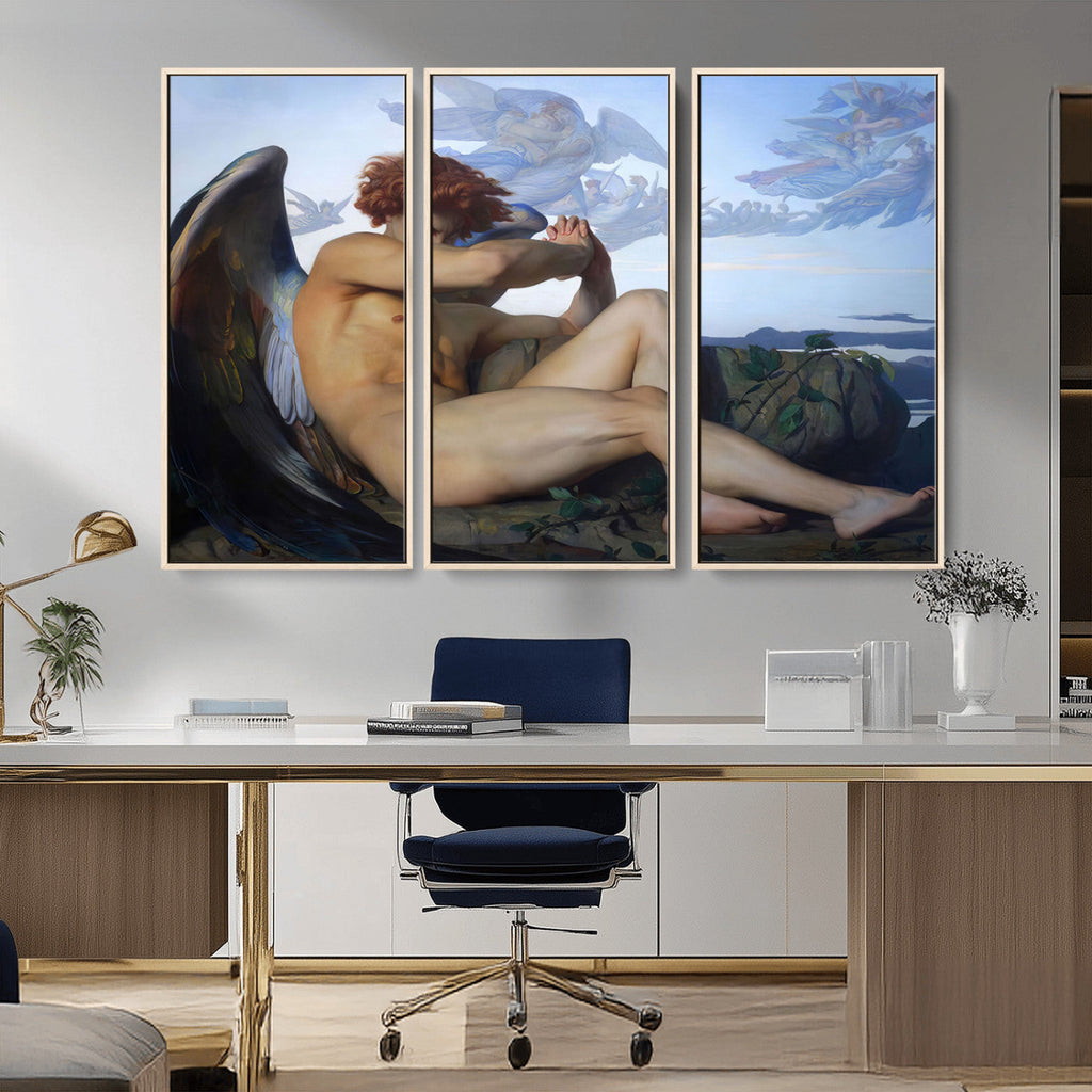 Fallen Angel Wall Art Canvas Print, Alexandre Cabanel Classic Art Reproduction