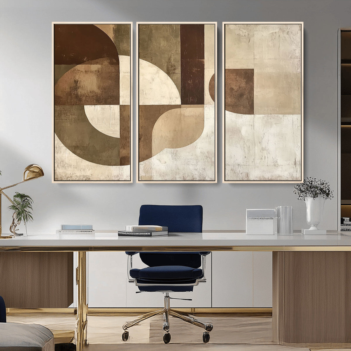 Wabi Sabi Geometric Wall Art | Abstract Modern Minimalist Canvas Print