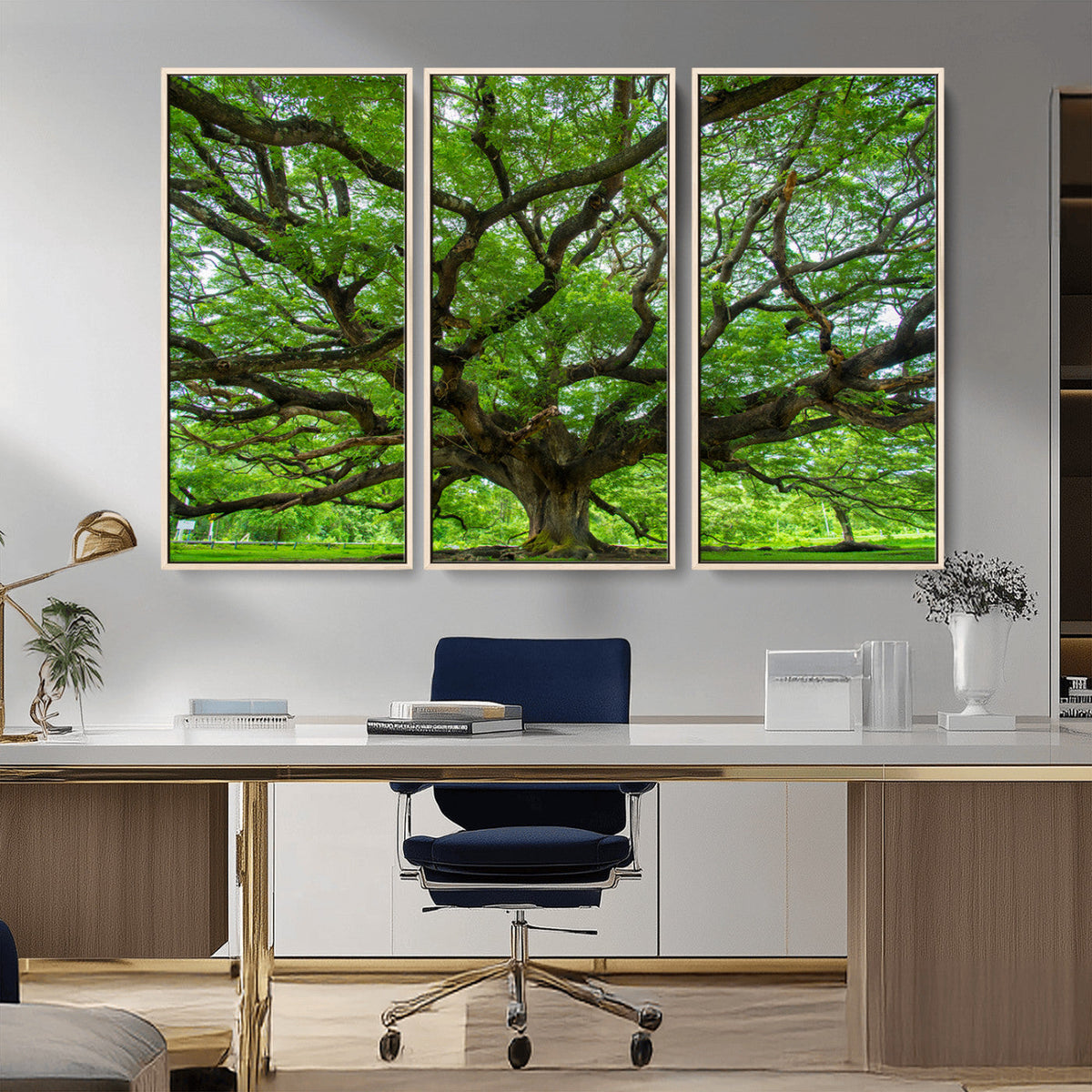 Ancient Tree Wall Art Canvas Print, Framed Sprawling Branches