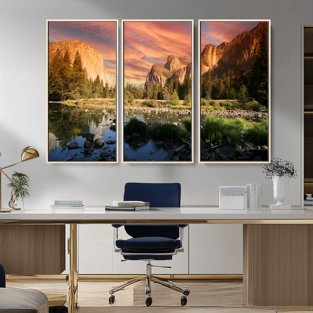 Yosemite Valley Wall Art, El Capitan Sunset Canvas Print